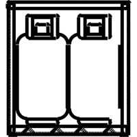 Armoires en aluminium pour bouteilles GPL, nbre de bouteilles: 4, 30" , 32" , 33-1/2" , Argent Groupe Generik