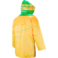 Manteau imperm&eacute;able Neo-slick r&eacute;sistant aux produits chimiques & &agrave; l'acide, Grand, Jaune, N&eacute;opr&egrave;ne Groupe Generik