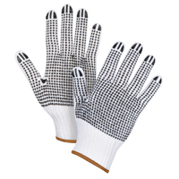 Double-Sided Dotted String Knit Gloves, Poly/Cotton, Double Sided, 7 Gauge, Large Groupe Generik