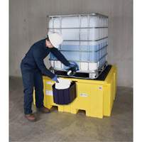 GRV Spill Pallet Plus sans drain, Capacit&eacute; de d&eacute;versement 365 gal. US, 62" x 62" x 28" Groupe Generik