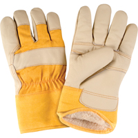 Gants d'ajusteur doubl&eacute;s pour l'hiver d'usage standard, Grand, Paume en Cuir fleur de meuble, Doublure en Boa Groupe Generik