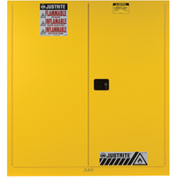 Armoires Sure-Grip EX pour entreposage de barils &agrave; la verticale, Capacit&eacute; de 60 gal. US, 2 barils, Jaune Groupe Generik