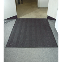 Waterhog&reg; Eco Elite Matting, Wiper/Scraper, 6' x 6' x 3/8", Grey Ash Groupe Generik