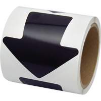 D&eacute;calcomanie en couleur pour le marquage des planchers, Fl&egrave;che, 4" lo x 4" la, Noir, Vinyle Groupe Generik