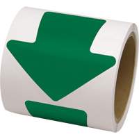 D&eacute;calcomanie en couleur pour le marquage des planchers, Fl&egrave;che, 4" lo x 4" la, Vert, Vinyle Groupe Generik
