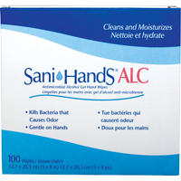 Lingettes antimicrobiennes pour les mains Sani-Hands ALC, Pochette Groupe Generik