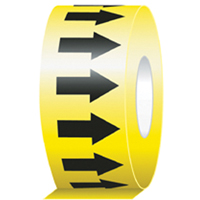 Directional Flow Arrow Tapes, 104', Black on Yellow Groupe Generik