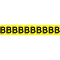 Individual Adhesive Letter Markers, B, 1" H, Black on Yellow Groupe Generik