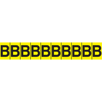 Individual Adhesive Letter Markers, E, 1" H, Black on Yellow Groupe Generik