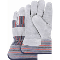 Gants d'ajusteur de premi&egrave;re qualit&eacute; &agrave; dos refendu, Moyen, Paume en Cuir de vache refendu, Doublure en Coton Groupe Generik