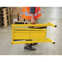 Expandable Barrier, 37" H x 11' L, Black/Yellow Groupe Generik