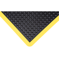 Tapis antifatigue en d&ocirc;me, &agrave; bulles, 2' x 3' x 1/2", Noir, Caoutchouc Groupe Generik