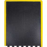Tapis antifatigue en d&ocirc;me, &agrave; bulles, 3' x 4' x 1/2", Noir, Caoutchouc Groupe Generik