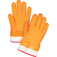 Gants doubl&eacute;s pour l'hiver r&eacute;sistants aux produits chimiques, Taille Grand/9, 10" lo, PVC, Doublure en Molleton de mousse, Gant de calibre hiver Groupe Generik