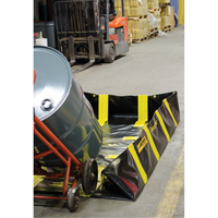 QuickBerm&reg; Containment Berm with Inside Wall Supports, 235 US gal. Capacity, 4' W x 8' L x 12" H, Snap-Up Bracket Groupe Generik