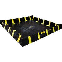 QuickBerm&reg; Containment Berm with Inside Wall Supports, 475 US gal. Capacity, 8' W x 8' L x 12" H, Snap-Up Bracket Groupe Generik