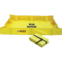 QuickBerm&reg; Lite Containment Berm, 79 gal. Capacity, 4' W x 4' L x 8" H, Snap-Up Bracket Groupe Generik