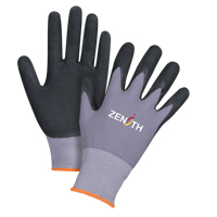 Gants ZX-1 de premi&egrave;re qualit&eacute; compatibles avec les &eacute;crans tactiles, 7/Petit, R&ecirc;vetement Nitrile/Mousse de nitrile, Calibre 15, Enveloppe en Nylon Groupe Generik
