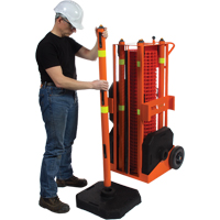 Zone de s&eacute;curit&eacute; portative , 100' lo, Acier, Orange Groupe Generik