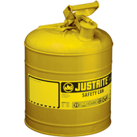 Safety Cans, Type I, Steel, 2 US gal., Yellow, FM Approved/UL/ULC Listed Groupe Generik