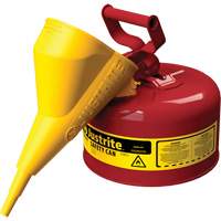 Safety Cans, Type I, Steel, 1 US gal., Red, FM Approved/UL/ULC Listed Groupe Generik