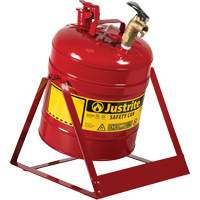 Laboratory Safety Can with Faucet, Type I, Steel, 5 US gal., Red, FM Approved Groupe Generik