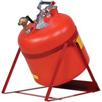 Laboratory Safety Can with Faucet, Type I, Steel, 5 US gal., Red, FM Approved Groupe Generik