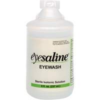 Bouteilles de solution saline pour douche oculaire, Bouteille Plein, 8 oz Groupe Generik