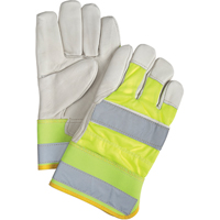 Gants d'ajusteur orange haute visibilit&eacute; &agrave; chaleur sup&eacute;rieure, Grand, Paume en Cuir fleur de vache, Doublure en Thinsulate Groupe Generik