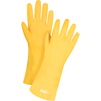 Rough-Finish Chemical-Resistant Gloves, Size 9, 14" L, PVC, Interlock Inner Lining, 47-mil Groupe Generik