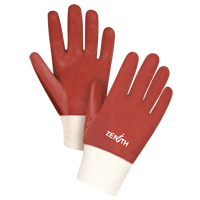 Gants rouges &agrave; fini doux r&eacute;sistants aux produits chimiques, Taille Grand/9, 10" lo, PVC, Doublure en Interlock, 47-mil Groupe Generik