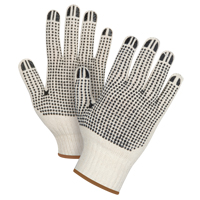 Heavyweight Double-Sided Dotted String Knit Gloves, Poly/Cotton, Double Sided, 7 Gauge, Large Groupe Generik