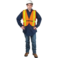 Veste de s&eacute;curit&eacute; d'usage standard, Orange haute visibilit&eacute;, Moyen, Polyester Groupe Generik