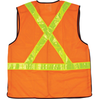 Veste de s&eacute;curit&eacute; pour la circulation d&eacute;tachable en cinq points, Orange haute visibilit&eacute;, Moyen, Polyester Groupe Generik