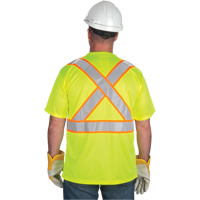 CSA Compliant T-Shirt, Polyester, Medium, High Visibility Lime-Yellow Groupe Generik