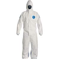 Hooded Coveralls, 4X-Large, Blue/White, Tyvek&reg; 400 D Groupe Generik