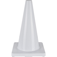 C&ocirc;ne de couleur pour la signalisation, 18", Blanc Groupe Generik