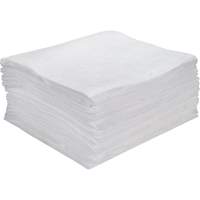 Premium Meltblown Sorbent Pads, Oil Only, 15" x 18", 15 gal. Absorbancy Groupe Generik
