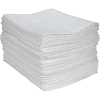 Premium Fine Fiber Sorbent Pads, Oil Only, 15" x 17", 30 gal. Absorbancy Groupe Generik