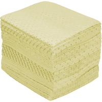 Premium Fine Fiber Sorbent Pads, Hazmat, 15" x 17", 30 gal. Absorbancy Groupe Generik
