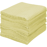Premium Fine Fiber Sorbent Pads, Hazmat, 15" x 17", 30 gal. Absorbancy Groupe Generik