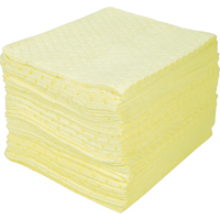 Premium Bonded Sorbent Pads, Hazmat, 15" x 18", 30 gal. Absorbancy Groupe Generik