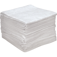Premium Anti Static Sorbent Pads, Oil Only, 15" x 18", 25 gal. Absorbancy Groupe Generik