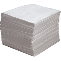 Premium Meltblown Sorbent Pads, Oil Only, 15" x 17", 30 gal. Absorbancy Groupe Generik