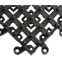 Tapis ErgoDeck avec crampons antid&eacute;rapants int&eacute;gr&eacute;s No 553, PVC, 1-1/2' la c, 1-1/2' lo, 7/8" &eacute;paisseur, Noir Groupe Generik