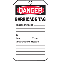 Safety Tags, Plastic, 3-1/4" W x 5-3/4" H, English Groupe Generik