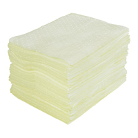 Premium Laminated (SMS) Sorbent Pads, Hazmat, 15" x 17", 30 gal. Absorbancy Groupe Generik