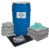 Trousse de lutte contre les d&eacute;versements pour &eacute;tabli, Universel, Baril, Absorbance de 30 gal. US Groupe Generik