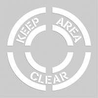 Pochoirs de marquage du sol - Keep Area Clear, Pictogramme, 20" x 20" Groupe Generik