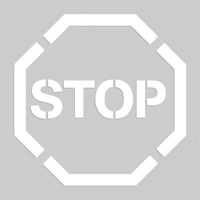 Pochoirs de marquage du sol - Stop, Pictogramme, 20" x 20" Groupe Generik